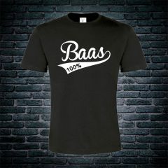 100% Baas T-shirt zwart