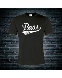 100% Baas T-shirt zwart